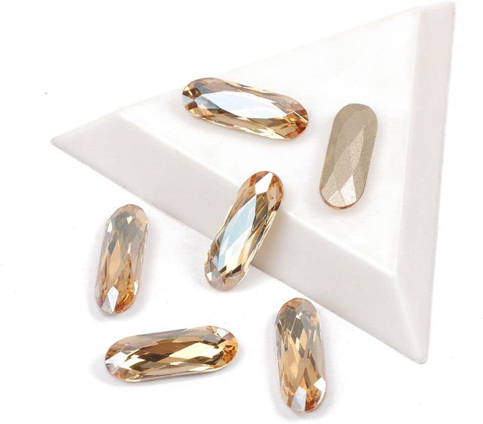 4161Glitter Glass Rhinestones Crystal Golden Shadow Nail Rhinestone 3D Jewelry Making Beads 3D DIY Nail Art Decorations