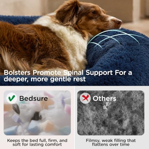 Image of Bedsure SupportMax Calming Dog Bed Medium Size Dog Washable Pet Bed,30in