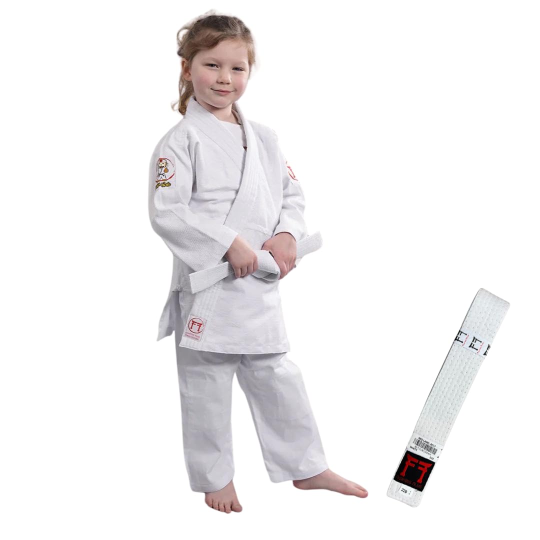 Fighting Films - Kimono de Judo Niño Principiantes (140), blanco, 140