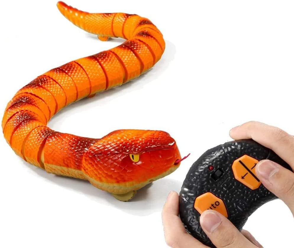 THE BRIGHT STARSRemote Control Snake RC Python Toys Fake Snakes RC Snake Pet Toy with Infrared Receiver Electric Pet Toys Party Favors Party Supplies Halloween Pranks Joke for Kids Adults Gift