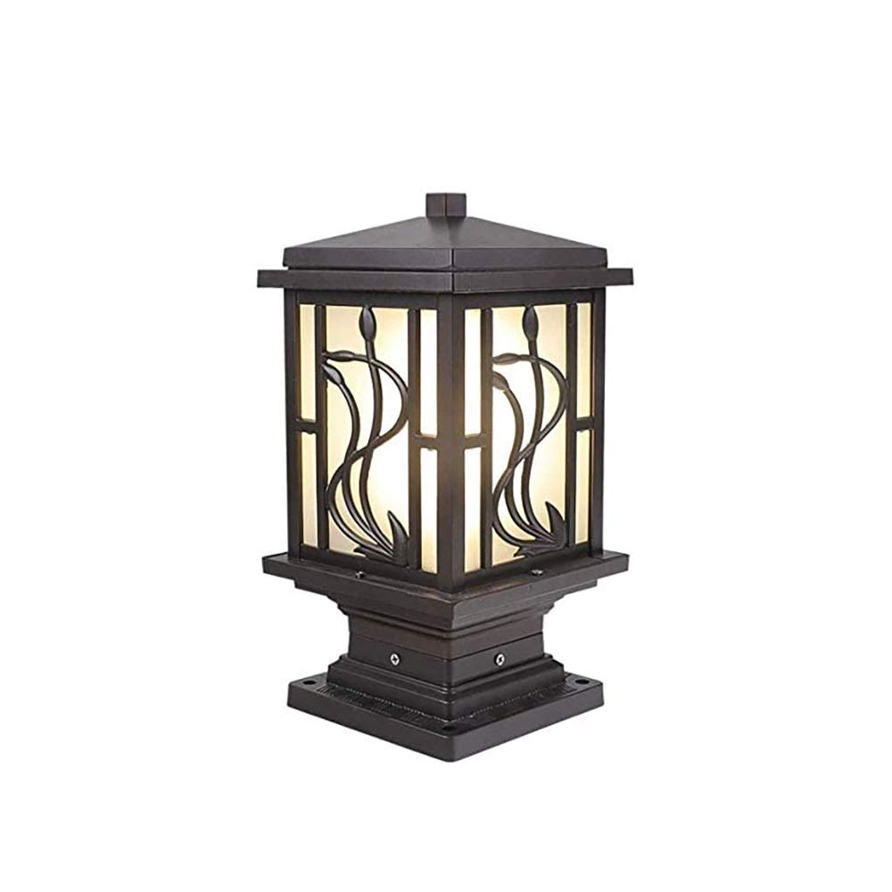 QUSYZD Lamp Post Lights Outdoor, Outdoor Garden Lawn Villa Post Lamp E27 Waterproof Courtyard Gate Pillar Lights Home Villa Lawn Courtyard Column Head Lamp Community Street,