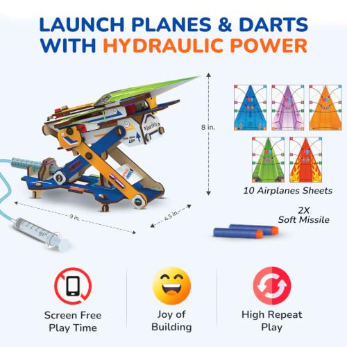 Smartivity 2in1 Hydraulic Aeroplane & Dart Launcher for Kids 6-14 - Image 5