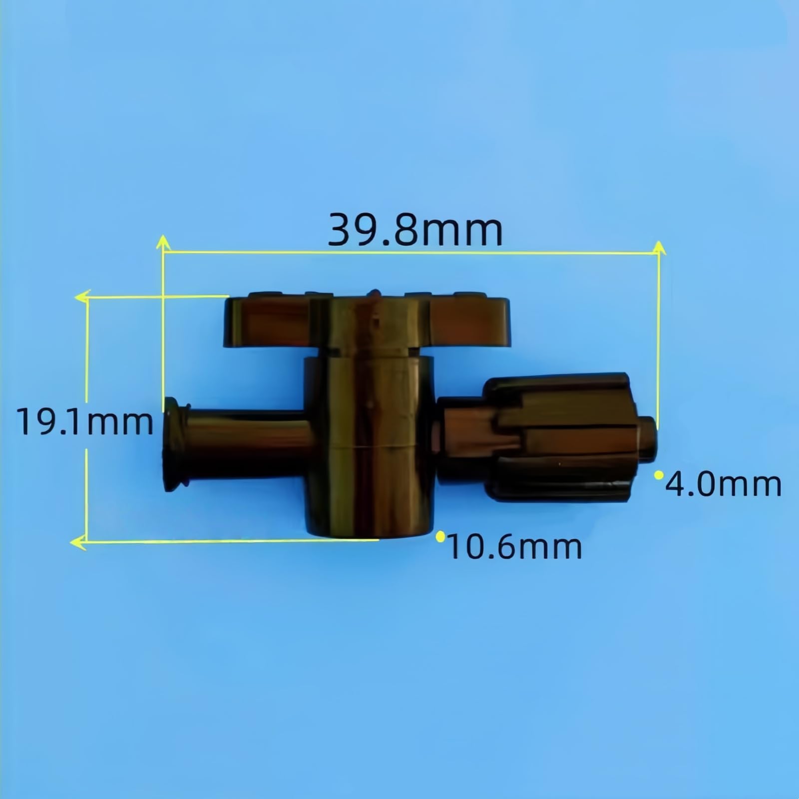 Paquete de 20 llaves de paso de 2 vías for transferencia e impresión de fluidos, interruptor de plástico reutilizable de PP duradero con tapa de bloqueo(Black)