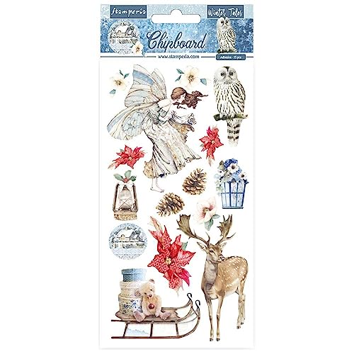 Stamperia Chipboard 15x30 cm - Winter Tales Christmas Elements
