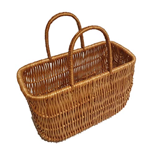 Einkaufskorb aus Weide Braun 40x20x37 cm Picknikkorb Weidenkorb Autokorb...