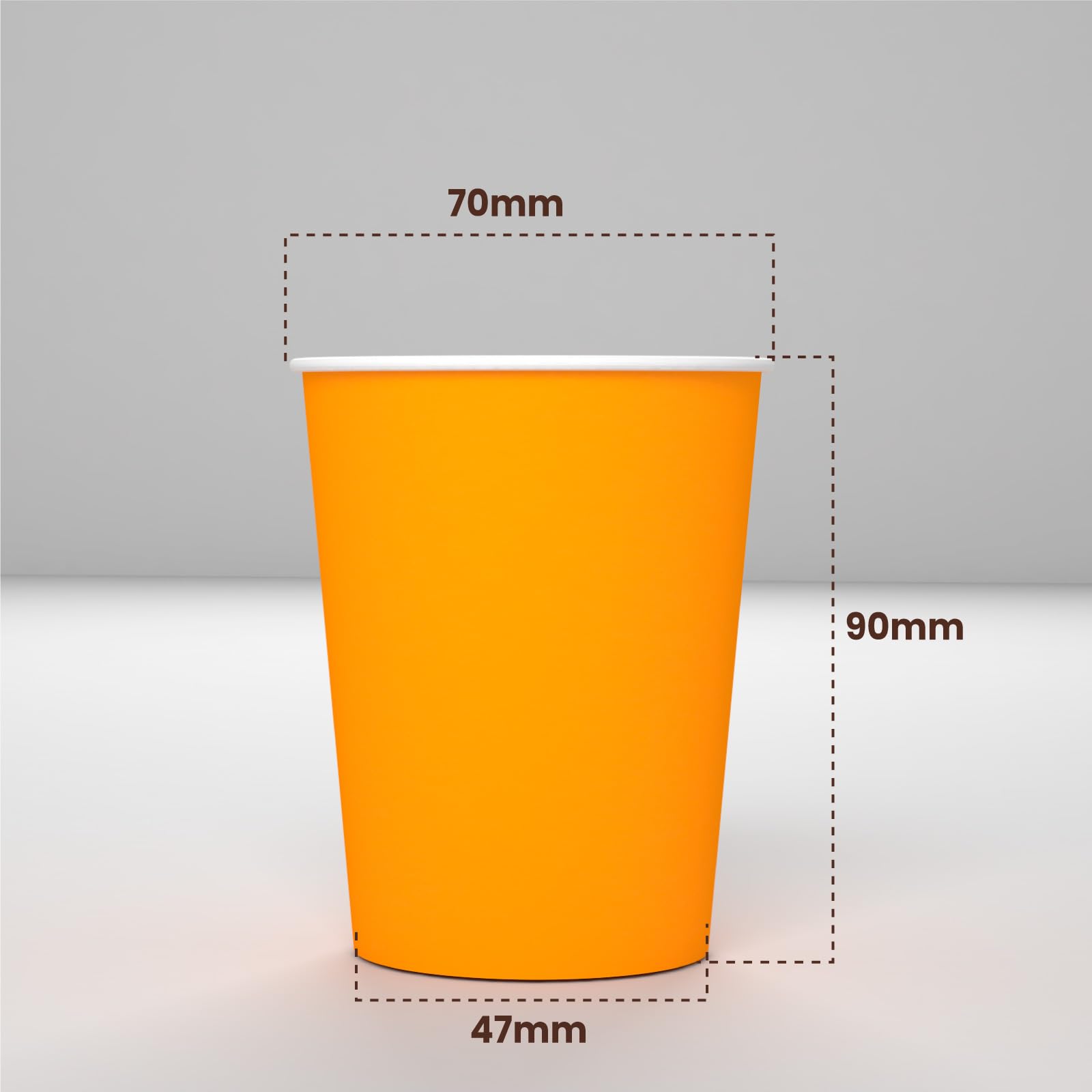 200 vasos de café para llevar, de papel naranja, 200 ml, con tapa de papel, bebidas calientes y frías, té infusionado de agua ecológicos biodegradables, tazas desechables de colores + 200 tapas de