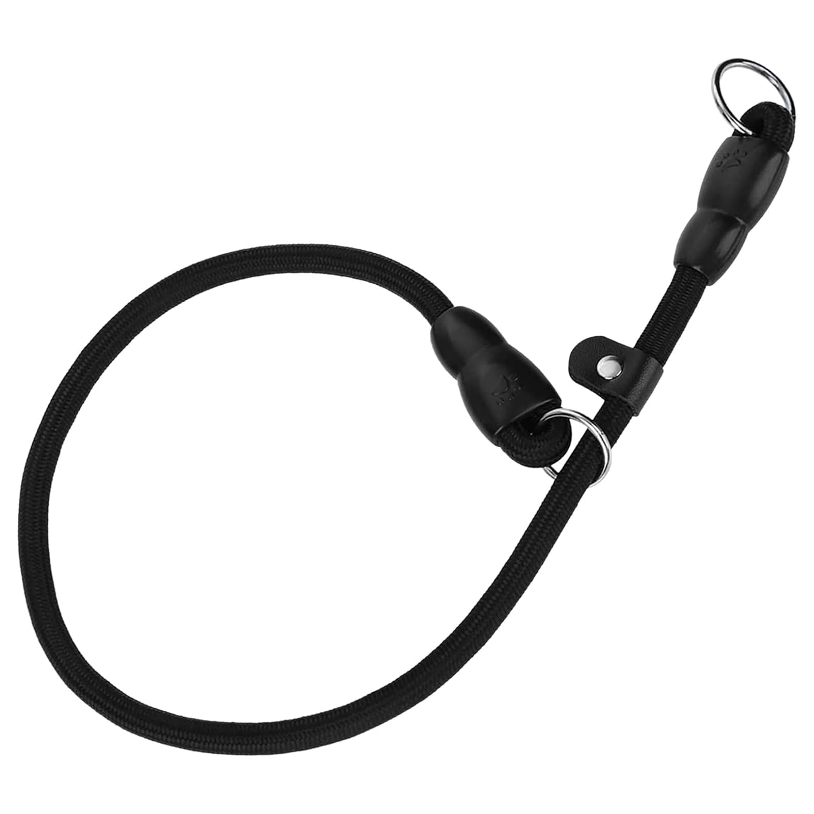 uinnossvc Slip Collar for Dogs Training Choke Soft No Pull Rope Pet Walking Round Climbing Material Dog Adjustable P Collar,Suitable Small Medium Large Dogs(Black,M)