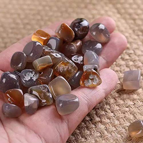 Raumdekoration 9mm-12mm 100g Natürlicher Edelstein Kies Kristall Trommelstein Achat Trommelstein for Fenghshui