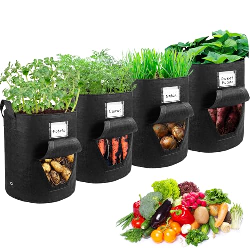 Qoosea Bolsas de Cultivo 40L con Ventana