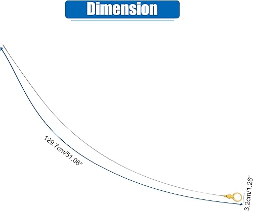 Miniatura 7 de X AUTOHAUX Indicador de nivel de aceite del motor para Chevrolet Express 1500 2003-2014 para Chevrolet Express 2500 2003-2006 Amarillo