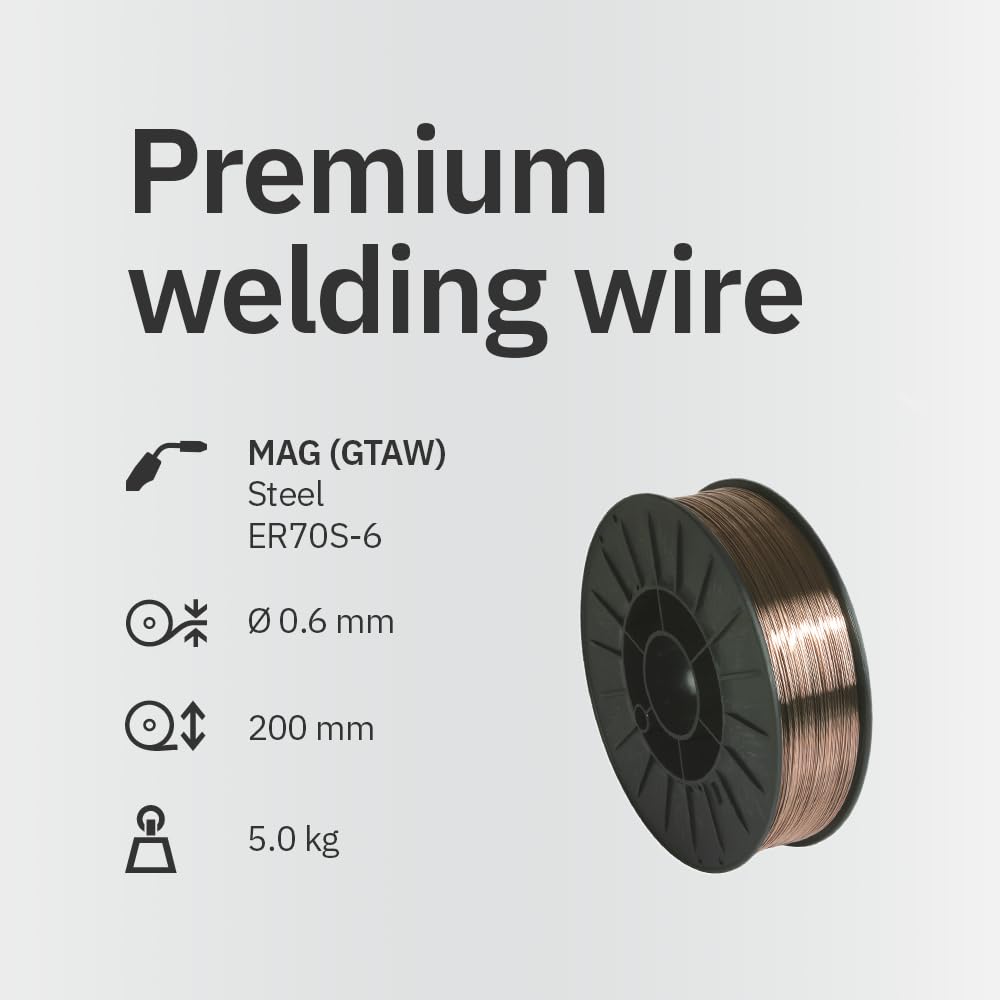 GYS - Bobine de Fil Acier Ø 0.6 G3Si1/ER70S-6 - 5kg - 200mm - CONSOMMABLE Soudure MIG/MAG