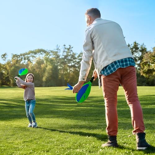Miniatura 8 de U C Planet Juego De Pelotas De Playa Juego De Pelotas Y Palas, Juego De Lanzar Y Atrapar Con Velcro, Juego Para Dos Jugadores, Ideal Para Niños Y Familias Palas Y Pelotas, Juguetes Para Fiestas