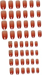 FRCOLOR 48 Unidades De Unhas Postiças Capas De Unhas Postiças Pontas De Unhas Postiças Cobertura Completa Unhas Acrílicas Pressione Em Abs Dicas De Arte De Unhas Cobertura Completa Unhas