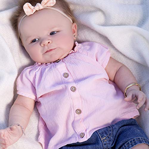 Personalized 14K Gold-Plated Baby Bangle Bracelet