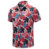 Occasion : idéal pour les vacances d'été comme le camping, la plage, les croisières, les fêtes hawaïennes, les raves, les festivals de musique, etc. Chemise hawaïenne boutonnée parfaite pour homme/femme.