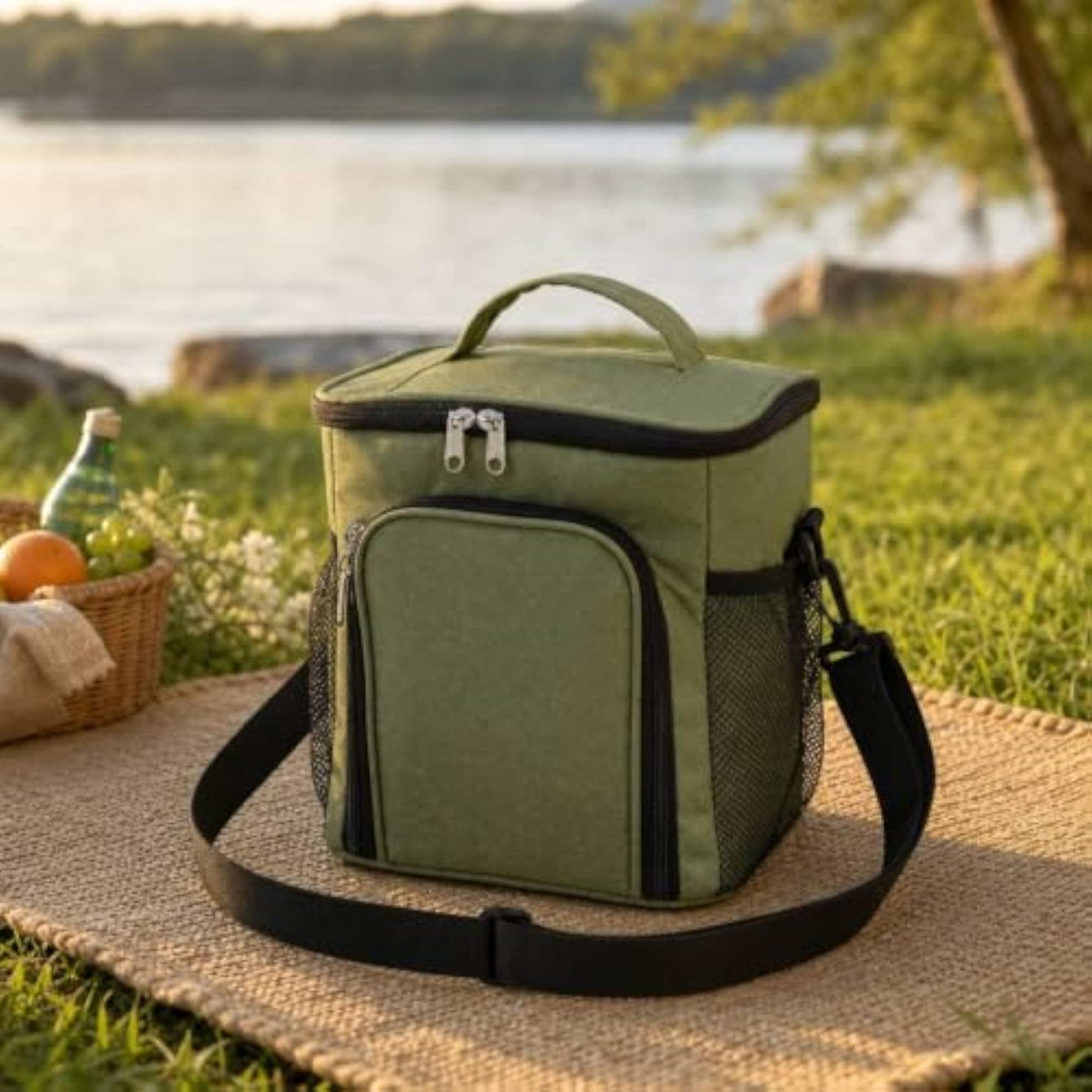 Thermal Lunch Bag with Dual Compartments