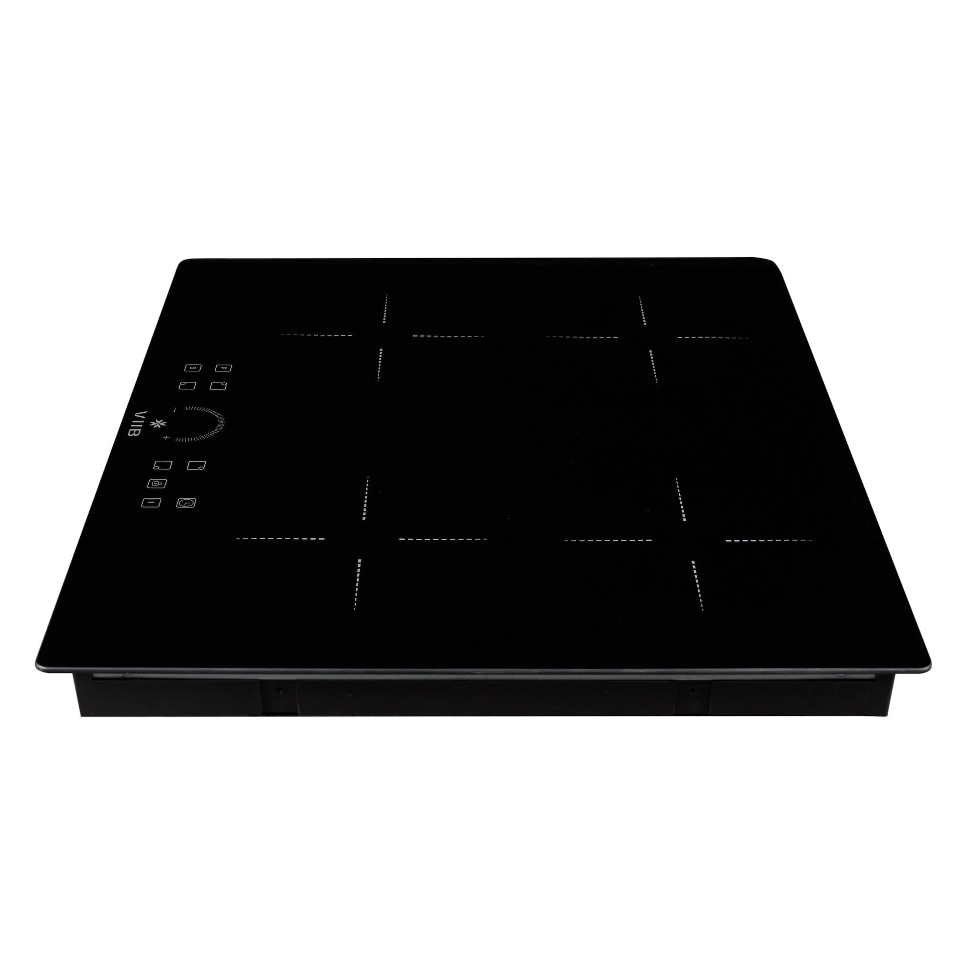 VIIB Induction Hob 60cm, 4 Zone Electric Cooktop, 2800W Built-In Hob with Plug, Touch Control, Booster Function, Child Lock, Timer, Auto Shut-Off, Black Glass — view 3