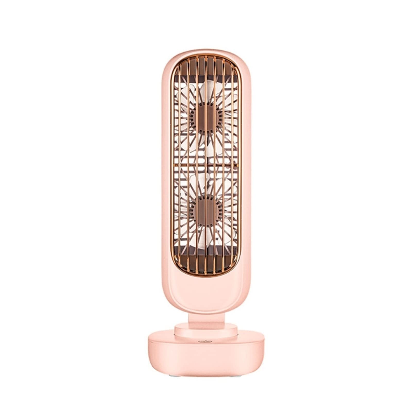 ventilatore, Ventola di raffreddamento a doppia foglia Ventilatore da tavolo regolabile a 3 velocità silenzioso portatile Ricaricabile tramite USB(Pink)