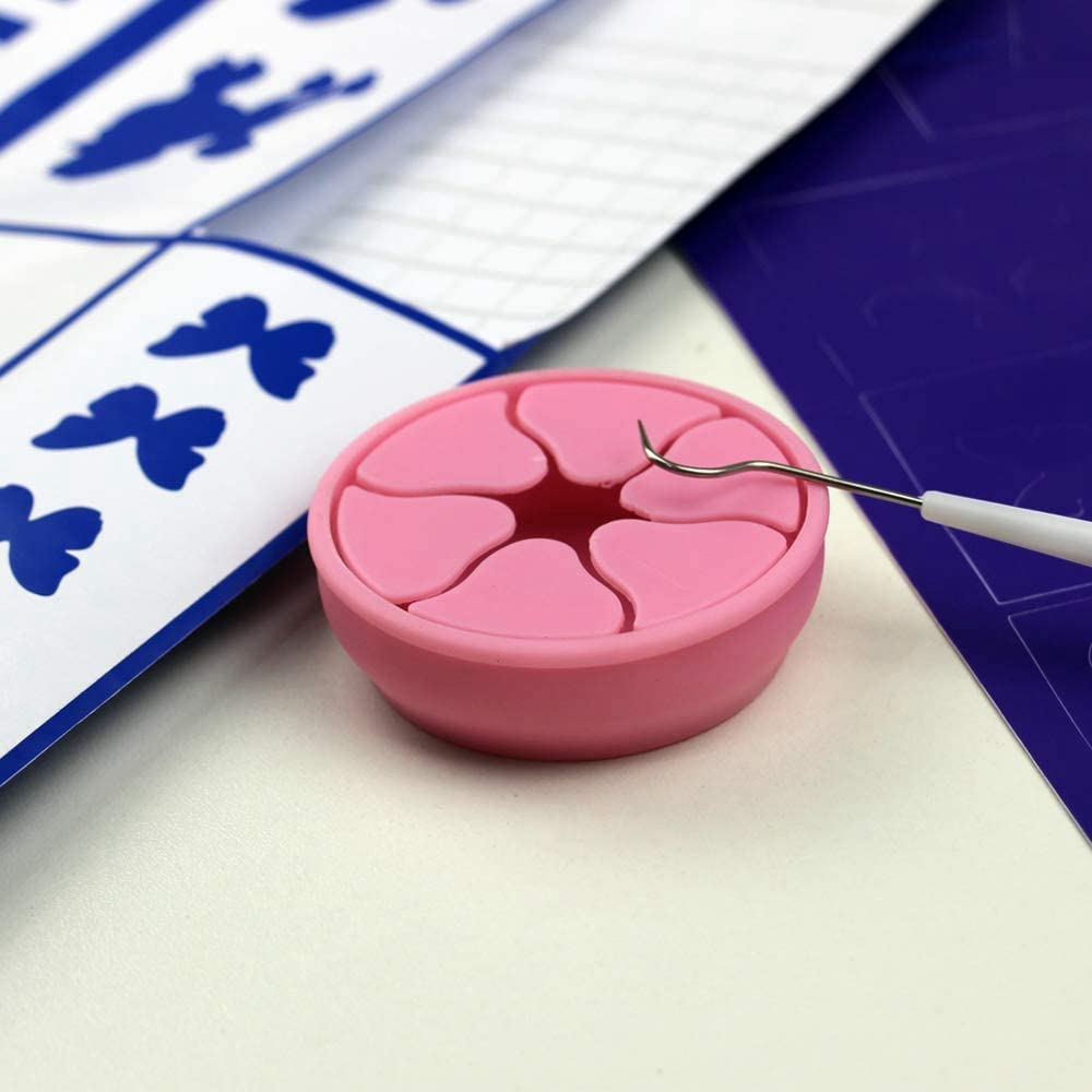 Rosa Silikon-Sammler Für Bastelreste - Mit Saugfuß Für Vinyl, Scrapbooking & Heimwerken