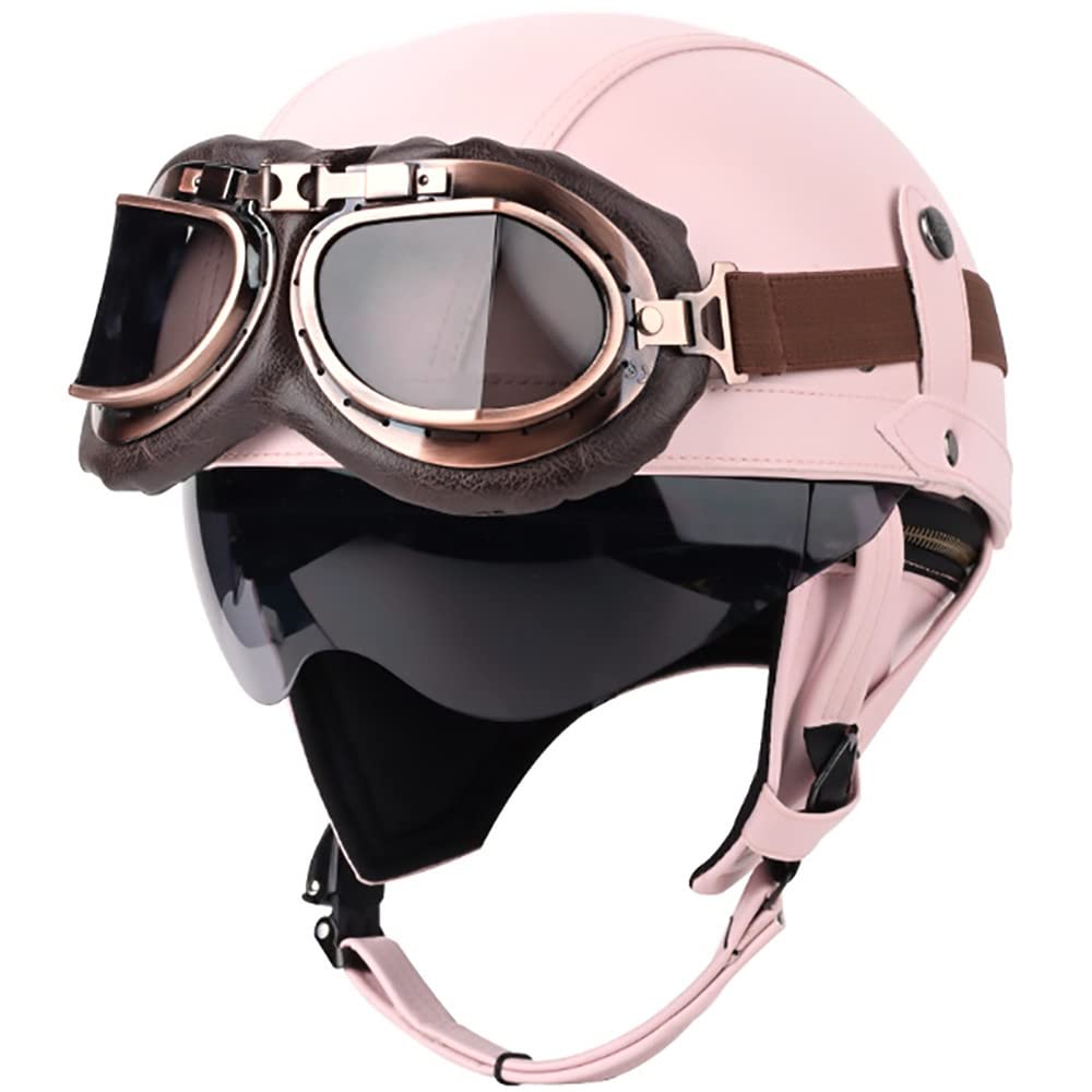 Motorcycle Half Helmet DOT/ECE Approved Comfortable Beanie Cruising Cap Novelty Small Helmet for Chopper Moped Scooter Motorbike Moped Scooters 55~62CM