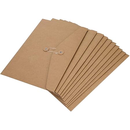 10Pcs A4 Envelope File Folders Kraft Paper Portfolio Foolscap Document ...