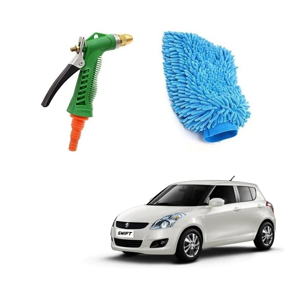 Useful Combo Car washing Multi Function High Pressure Jet Water Spray with Cleaning Microfiber Cloth Glove Universal suitable for Maruti Suzuki Swift Type-3-image-29