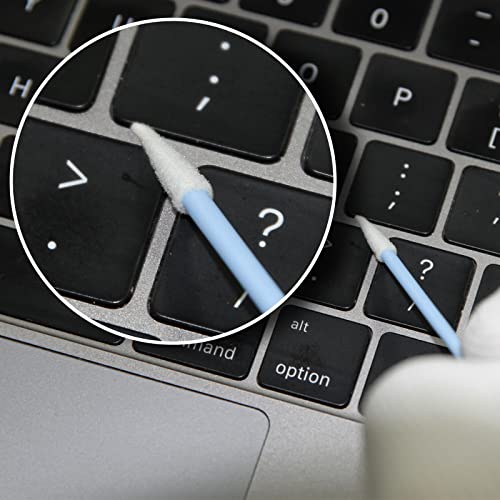 Aawipes Double-Tipped Cleaning Swabs 2.9" [New] (100Pcs Blue 3.2 Mm Head, 73 Mm Length), Foam Cleaning Swabs With Spiral Shape For Tiny Tight Space Of Pcb Board, Printer, Inkjet, Etc (D7230C) #TOP6