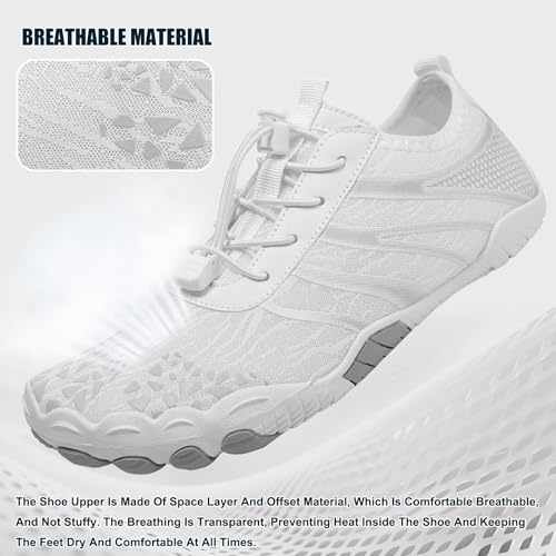 Image of Hike Barefoot Shoes Womens Men,Unisex Barefoot Water Shoes Breathable, Anti-Slip Hiking Footwear for Athletic Wide Toe Shoe Footwear for Hiking, Walking, Running, Yoga, and Water Sports