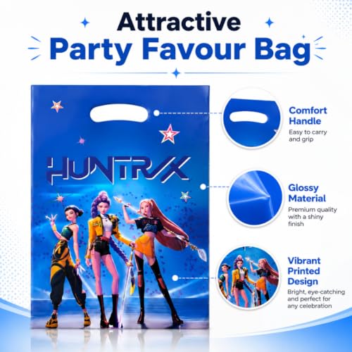 Image of Wanna Party Korean Pop Inspired Goodie Bags, Pack of 10 | Small Party Favour Bags for Return Gifts, Pinata Fillers, Candies, Stickers, Stationery & Birthday Celebration Supplies