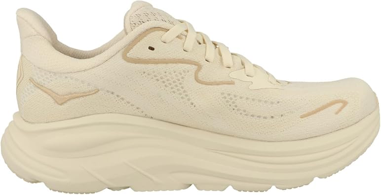 HOKA Women's Clifton 10 Sneaker, Vanilla/Birch, 8