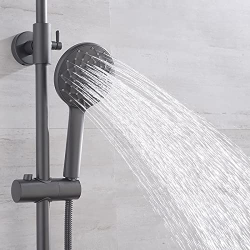 Robinet de douche mural haut de gamme avec ensemble de douche à effet de pluie réglable
