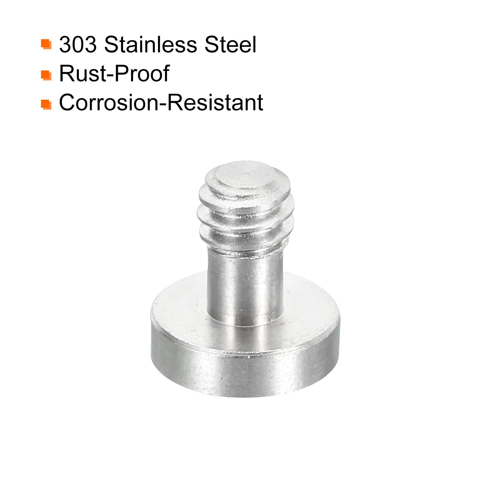 PATIKIL 1/4"-20 Fil 13mm Longueur Caméra Rapide Libération Vis Trépied Vis, 3 Paquet Acier INOX Hexagon Fente Vis pour DSLR Caméra Appareillage Accessoires, Argent