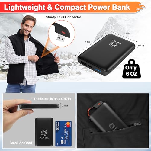 Heated Vest for Men with Battery Pack Included, Water & Wind Resistance Softshell Electric Vest for Hunting Hiking3