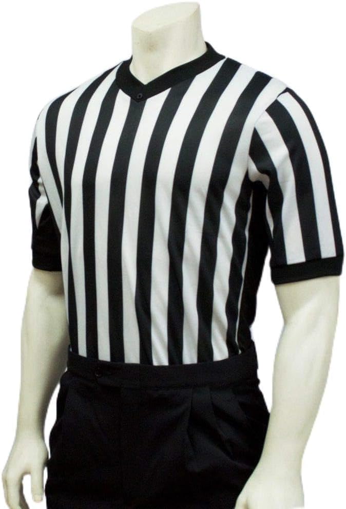 Smitty | BKS-201 | 1 Stripe | 3 Side Panel | Mesh Basketball Referee Shirt | Official's Choice! (XL)