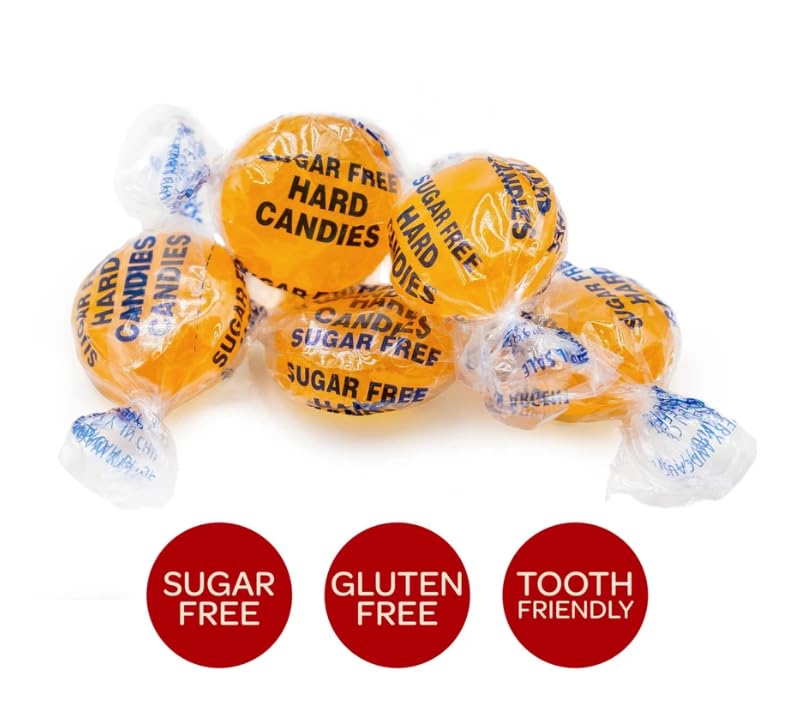 Idea Liftoff™ Sugar Free Butterscotch Hard Candy – 2 lb Bulk Bag Individually Wrapped | Sugar-Free Butterscotch Buttons | Bulk Butter Scotch Candy | Keto & Diabetic Friendly