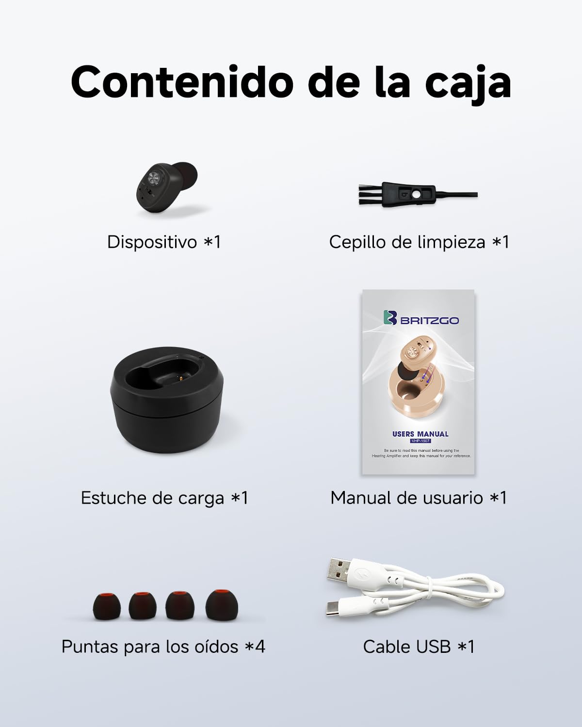 Britzgo Dispositivo equipado con una caja de carga, puede funcionar durante 40 horas con 2 horas de carga,Negro