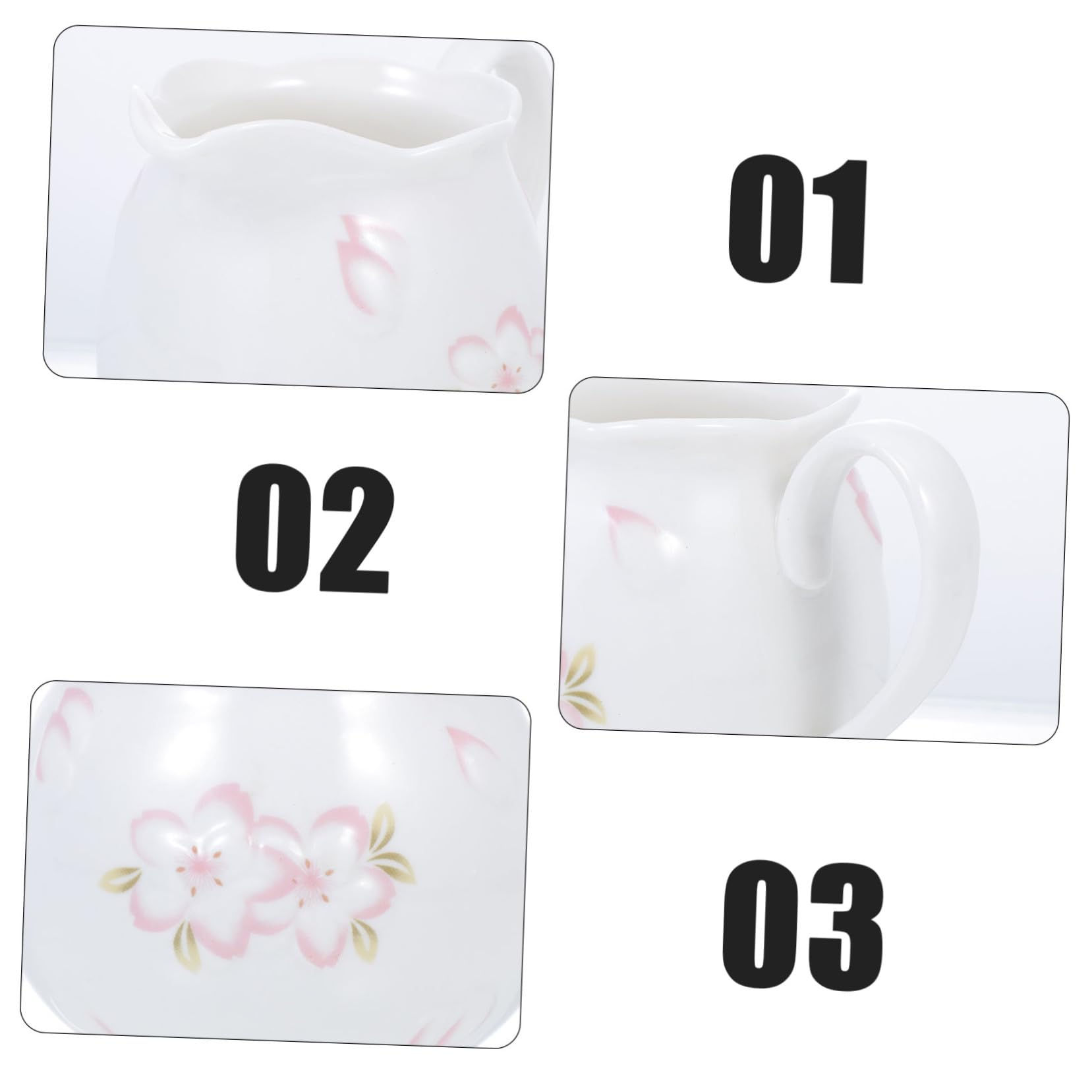 BESTYASH Pot à Lait et Sucrier avec Couvercle en Céramique Set 2 Pièces Poignée Facile à Saisir Design Créatif Blanc Élégant pour Pause Thé Détente