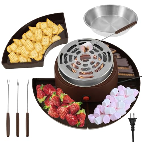 Máquina eléctrica para Smores con 4 bandejas y tenedores miniatura 1