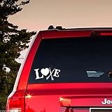 Bluegrass Decals Hair Stylist Love Heart Scissors Decal Sticker 7.0 Inch