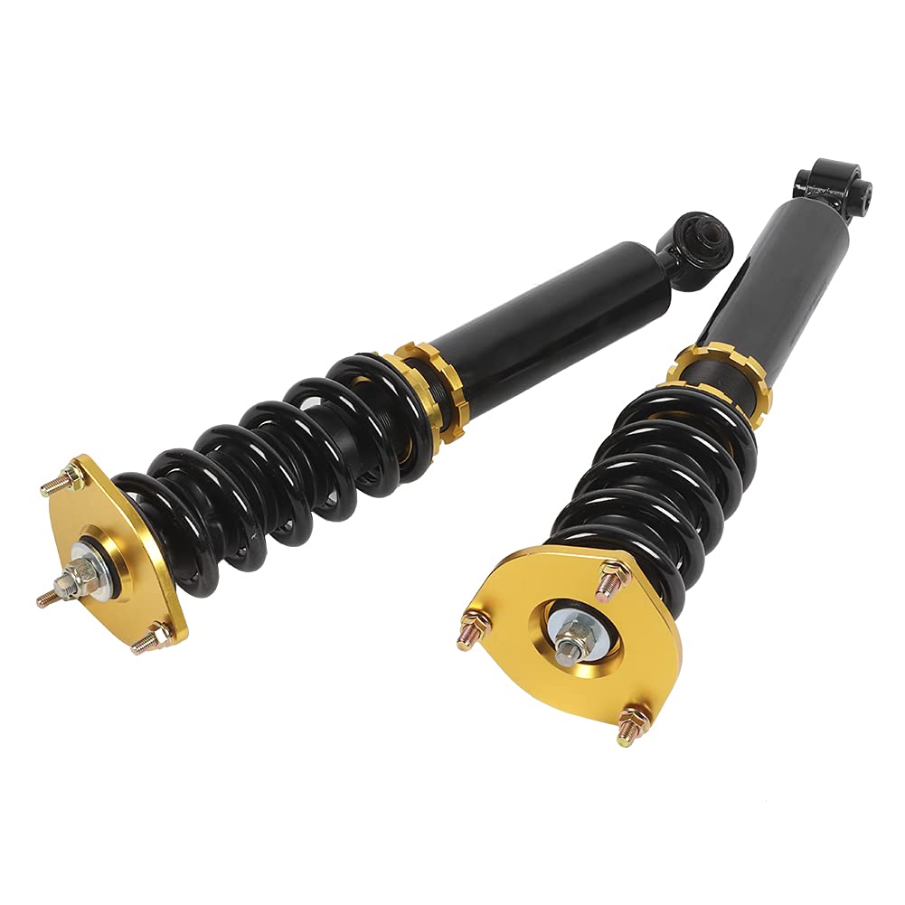 4 szt. Amortyzator Amortyzator Zestaw do Obniżania Zawieszenia Coilover Pasuje do Supra Base Hatchback 2D 3.0L 86-92 z regulacją Wysokości Regulowany Przód Tył w Zestawie a Jest to w Pełni
