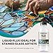 Liquid Zinc Flux for Stained Glass - 4oz - Stained Glass Flux for Soldering Work, Glass Repair and More - Liquid Flux for Stained Glass Solder - Stain Glass Tools and Supplies - Stained Glass Kit