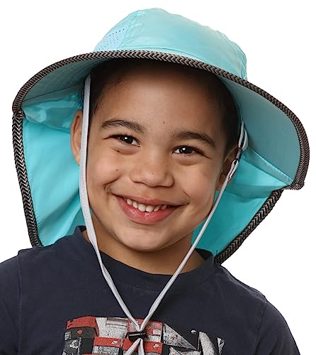 Nozone Eclipse Kid's Sun Hat, Wide Brim Breathable Beach Hat with Adjustable Strap, UPF 50+ Protection