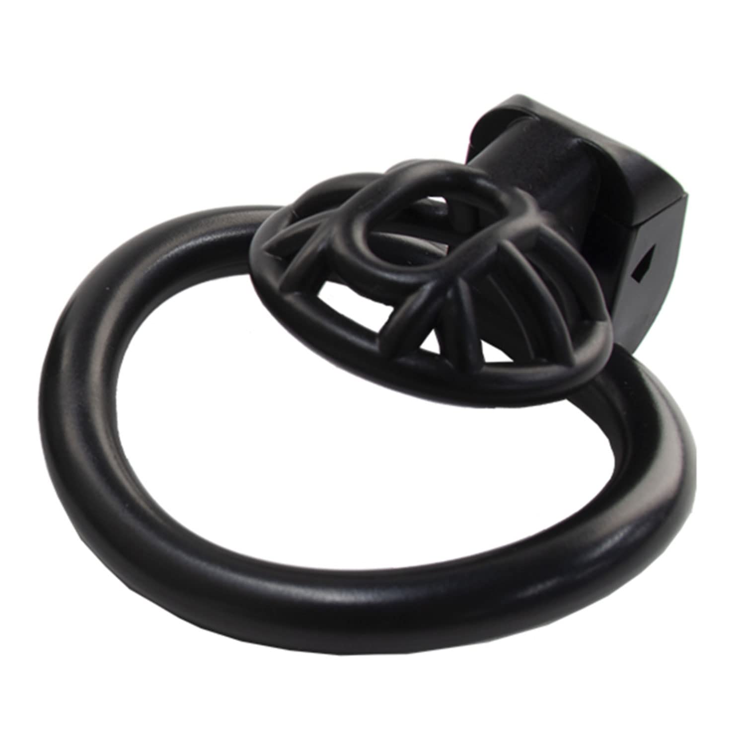 FREDORCH Super Small Penis Ring Sissy Chastity Cage,Locked in Male Chastity Device with 4 Base Ring (S-mini, Pink): M-Medium Black