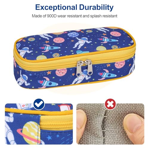 Image of Bagseri Pencil Case for Kids - Large Capacity Pencil Pouch for Boys Pencil Box Organizer Cute Pencil Bag for Student School, Pen Case Only (Space Astronauts)