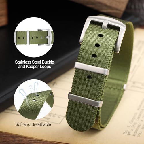 Image of watchdives Nylon Watch Band 20mm 22mm Multicolor Replacement Watch Straps for Men Women