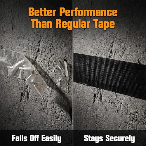 Image of Super Strong Duct Tape 8 Inch x 32 Feet Multi-Purpose Heavy Duty Waterproof Duct Tape for Crafts & Home Improvement, Black