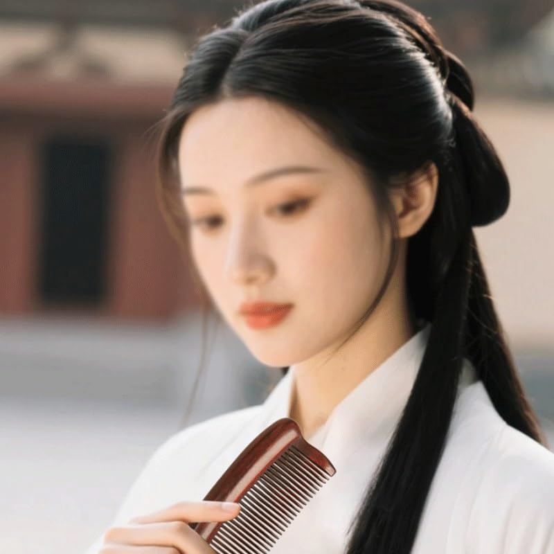 Toothed Comb Massage Wooden Pendant for Ladies