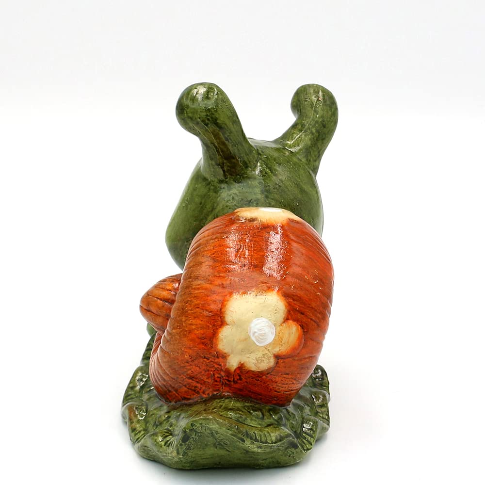 Dekohelden24 Keramik Schnecke/Dekoschnecke, 2er Set, Gartendeko, Maße ca. 20 x 10 x 15,5 cm