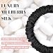 Scrunchies Haargummis Seide Satin Scrunchy, WantGor Damen 4PC Pure Mulberry Silk Skinny Elastische Haargummis Haarbänder Armbänder Pferdeschwanzhalter Haarschmuck (Schwarz,Braun,Champagner,A...