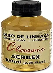 Óleo de Linhaça, Acrilex, 100 ml